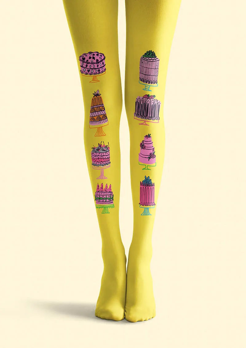 Viken Plan Fun Art Cake Fantasy Tights Hosiery Pantyhose