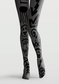 Viken Plan Graffiti Glyph Tights Hosiery Pantyhose