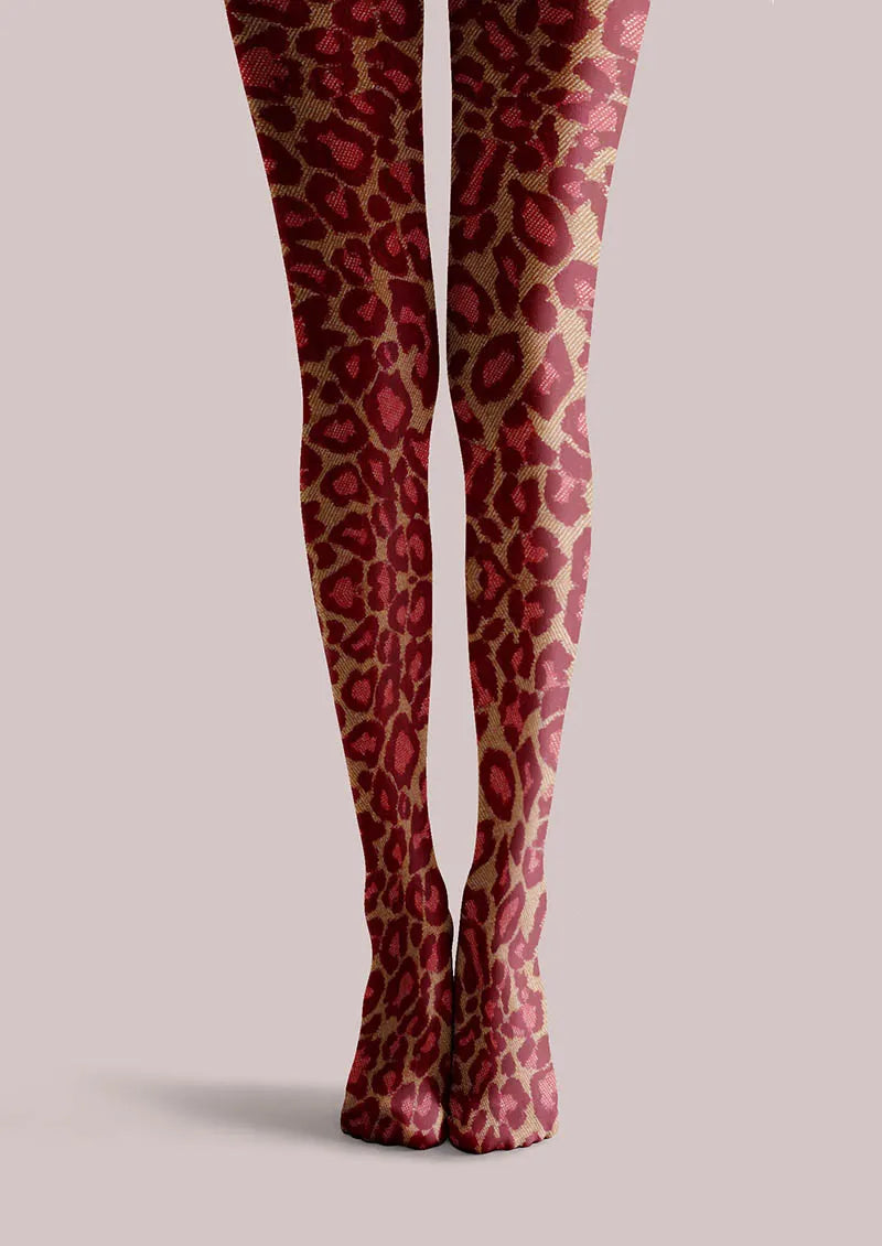 Viken Plan Scarlet Tiger Tights Hosiery Pantyhose