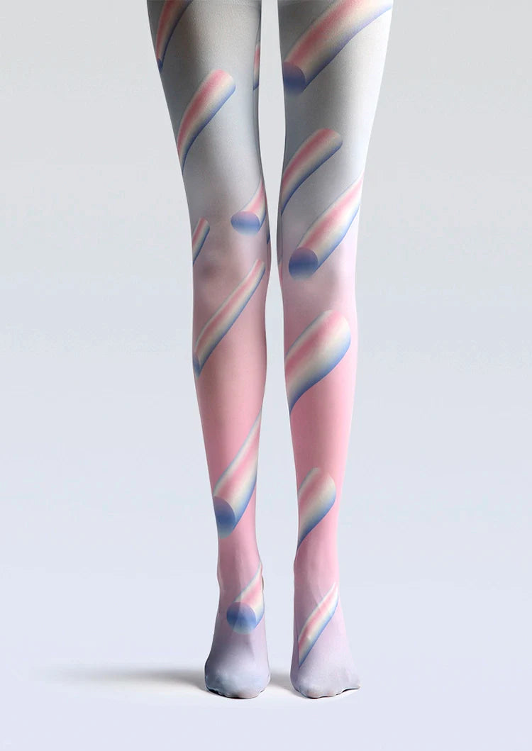 Viken Plan Cyberpunk Art Print Tights Futuristic Pantyhose/Tights [Cyber space]