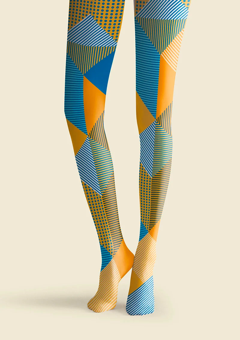Viken Plan Lemon & Lakeside Tights Hosiery Pantyhose