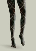 Viken Plan Black-gray Check Tights Hosiery Pantyhose