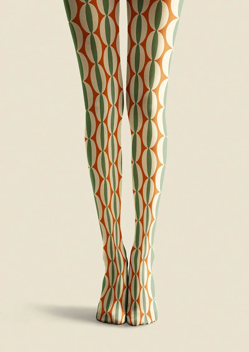 Viken Plan Geometric Art Geo Dot Tights Hosiery Pantyhose