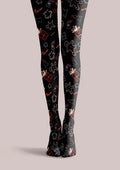 Viken Plan Christmas Fun Art Gingerbread Night Tights Hosiery Pantyhose