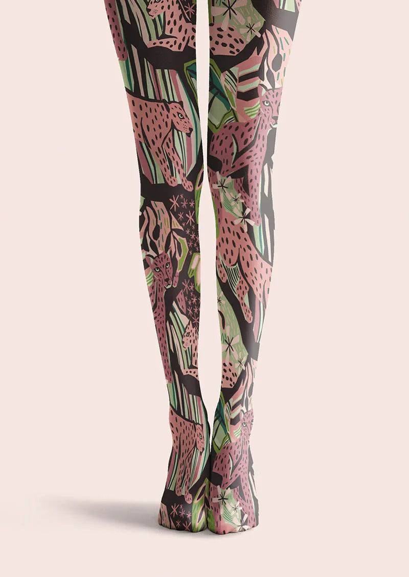 Viken Plan Floral pattern Botanical Tattoo Tights Hosiery Pantyhose