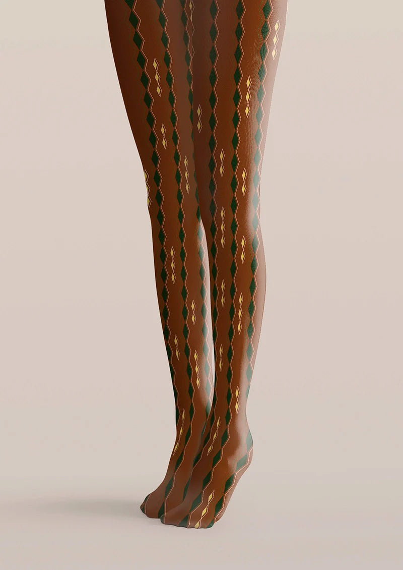 Viken Plan Diamond stripes Tights Hosiery Pantyhose
