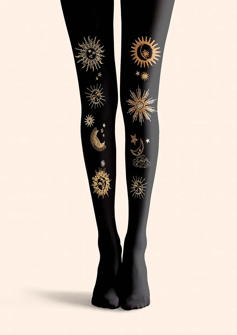 Viken Plan Bohemia Sun & Moon Spell Tights Hosiery Pantyhose