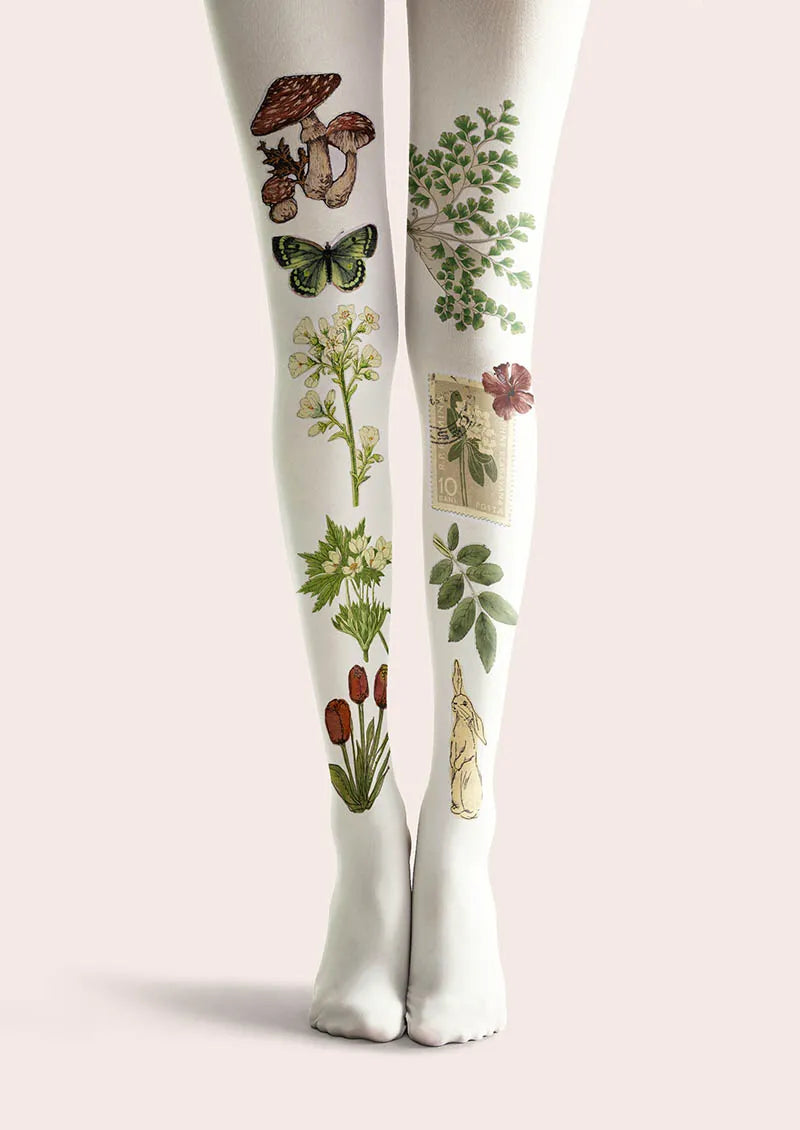 Viken Plan Dream Flora Y2K Style Tights Hosiery Pantyhose
