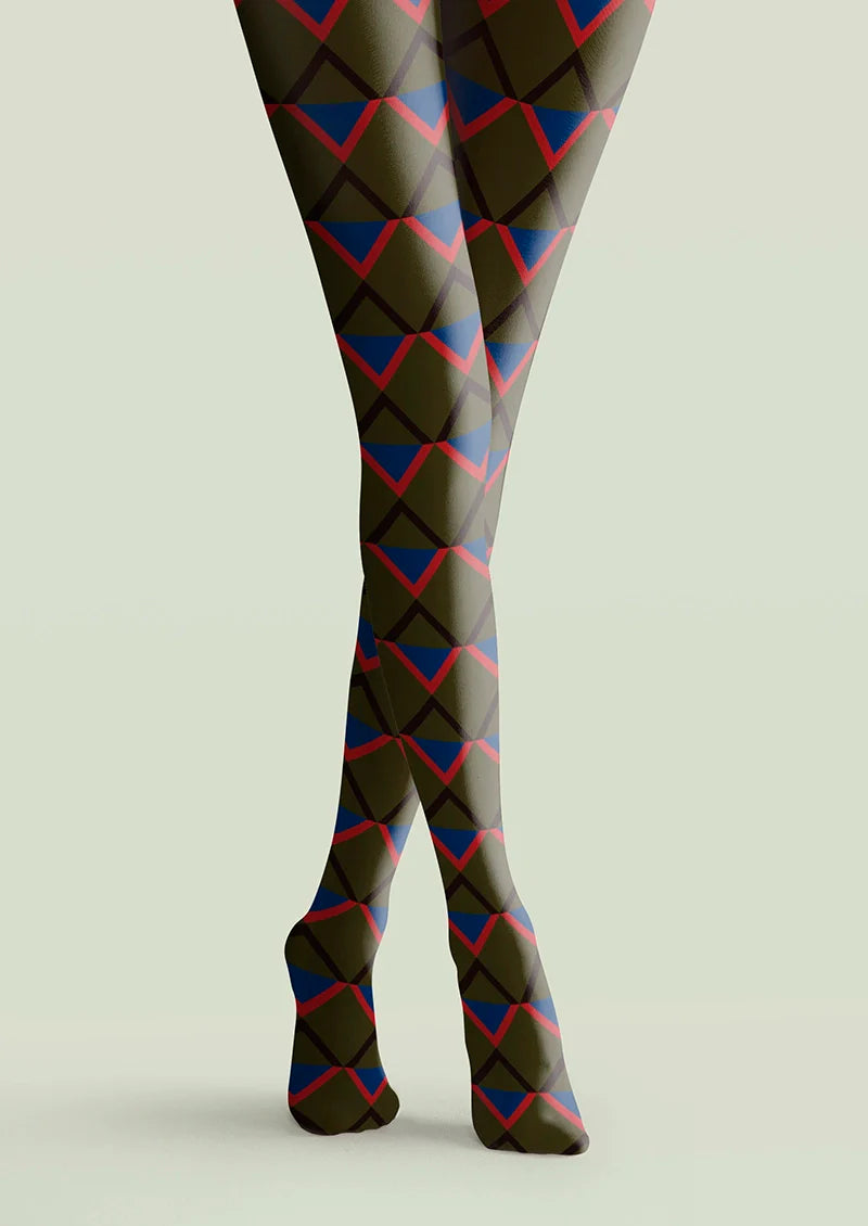 Viken Plan Inky Matrix Tights Hosiery Pantyhose