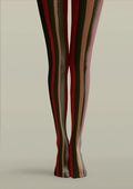 Viken Plan Christmas deep color stripes Tights Hosiery Pantyhose