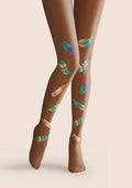 Viken Plan Feather Tights Hosiery Pantyhose