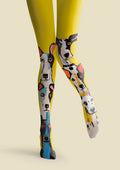 Viken Plan Dog Narrative Patterned Tights Hosiery Pantyhose