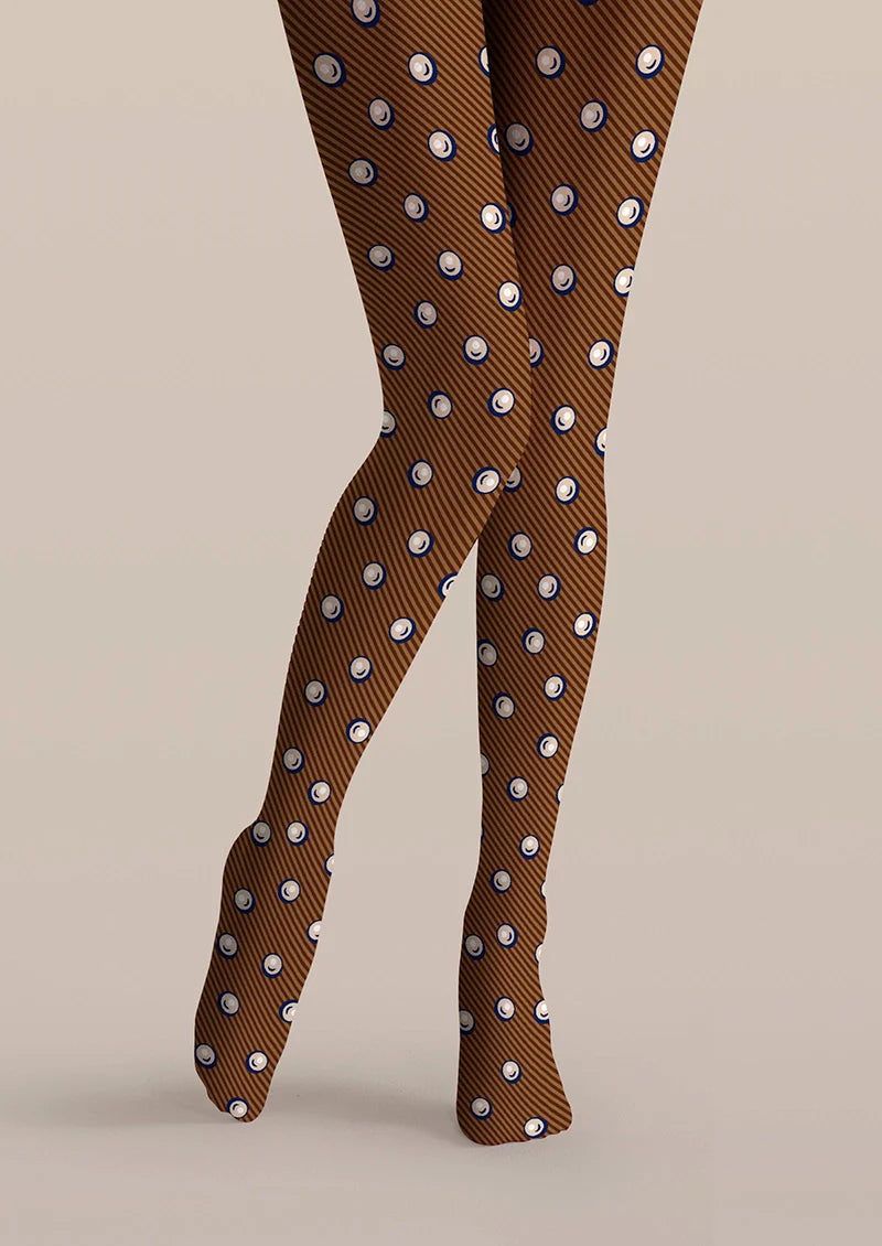 Viken Plan Pearl Polka Dots Tights Hosiery Pantyhose