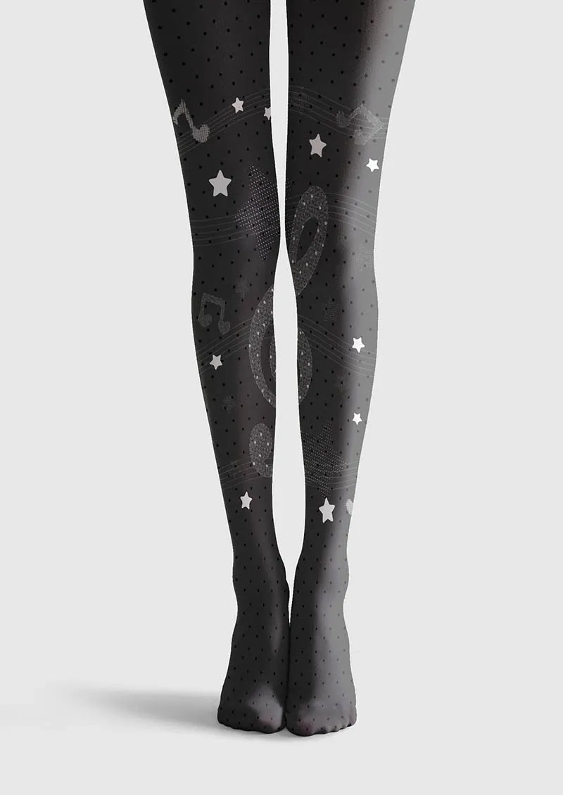Viken Plan Musical elements Soundwave Split Tights Hosiery Pantyhose