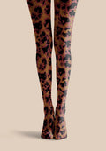 Viken Plan Luxe Leopard Spot Tights Hosiery Pantyhose