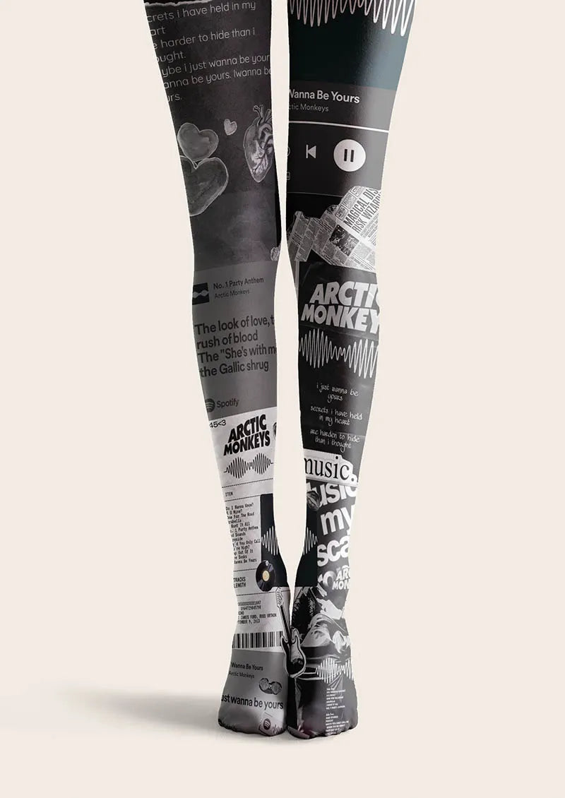 Viken Plan Musical elements Dark Rhythm Tights Hosiery Pantyhose