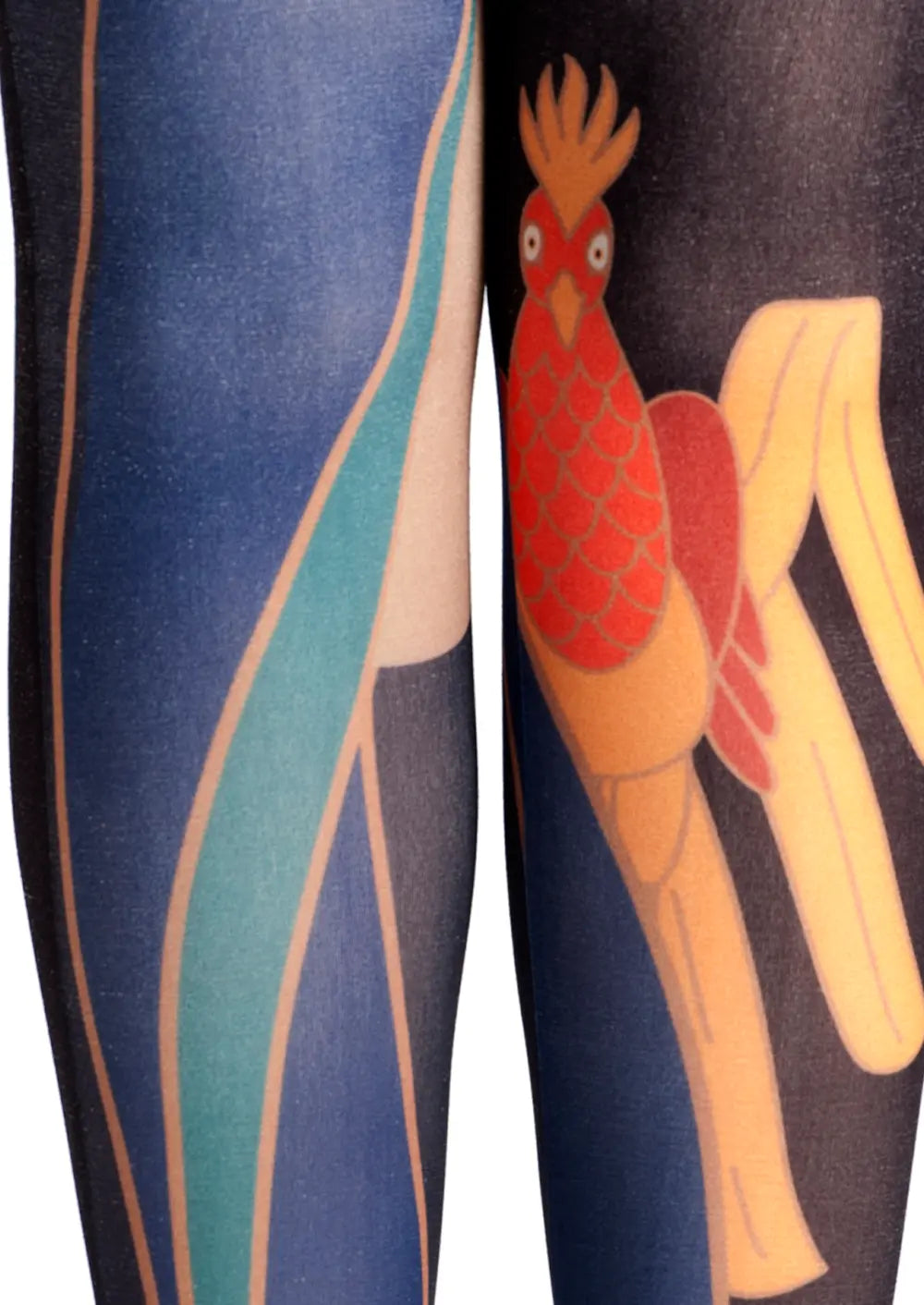 Viken Plan Ethnic art Print Tights Throwback Pantyhose/Tights [Holy bird]