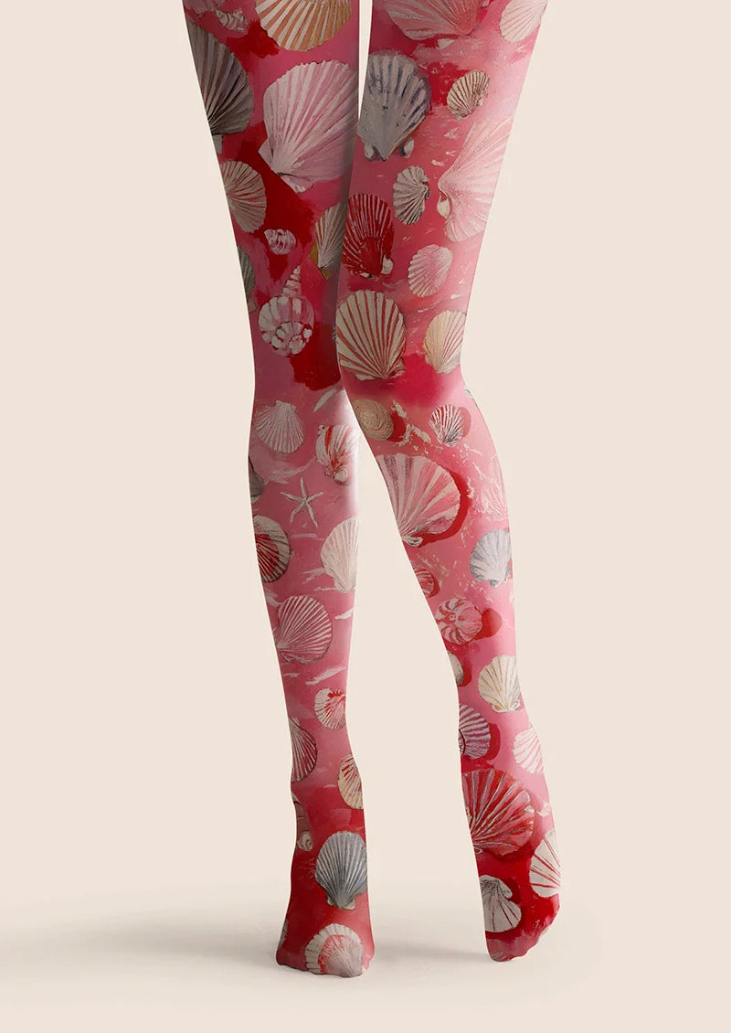 Viken Plan Pink Shell Tights Hosiery Pantyhose