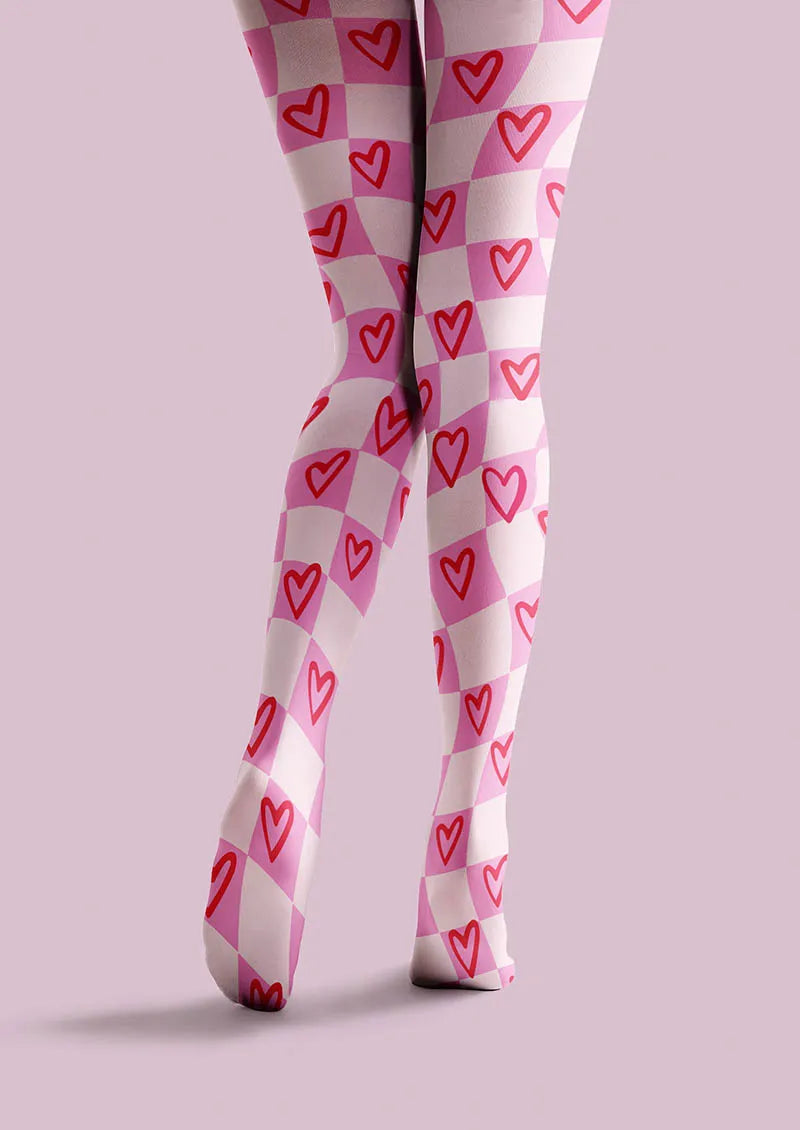 Viken Plan Valentine's Day Love Wave Tights Hosiery Pantyhose