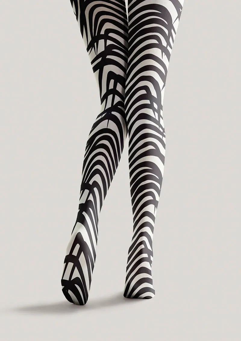 Viken Plan Floral pattern Feather Lines Tights Hosiery Pantyhose