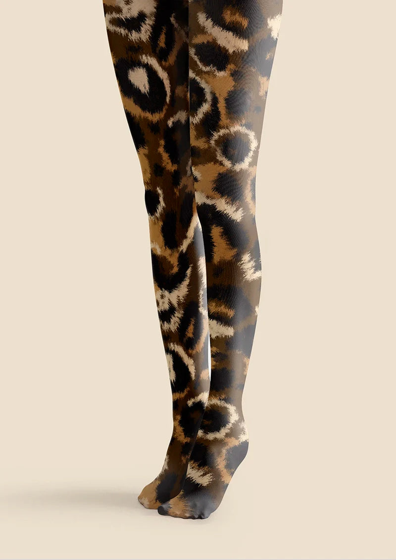 Viken Plan Classic Fashion Print Tights Personalized Pantyhose/Tights [Leopard's Prowl]
