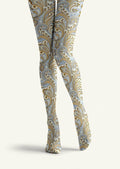 Viken Plan Art Print Tights Personality Pantyhose/Tights [Azure Ripple]