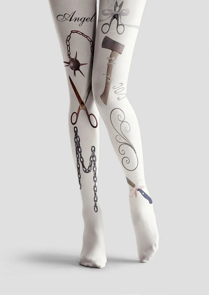 Viken Plan Angel Error Y2K Style Tights Hosiery Pantyhose