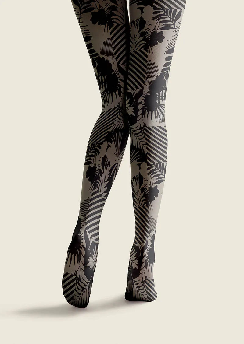 Viken Plan Baroque Bloom Copper Muse Tights Hosiery Pantyhose