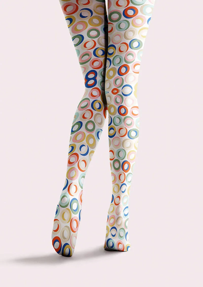 Viken Plan Color Dots Tights Hosiery Pantyhose