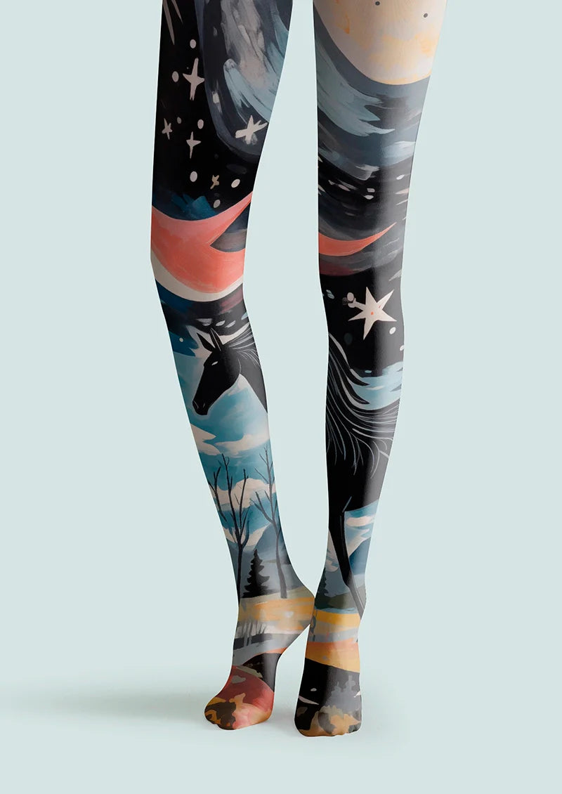Viken Plan Stardust Horse Trail Tights Hosiery Pantyhose