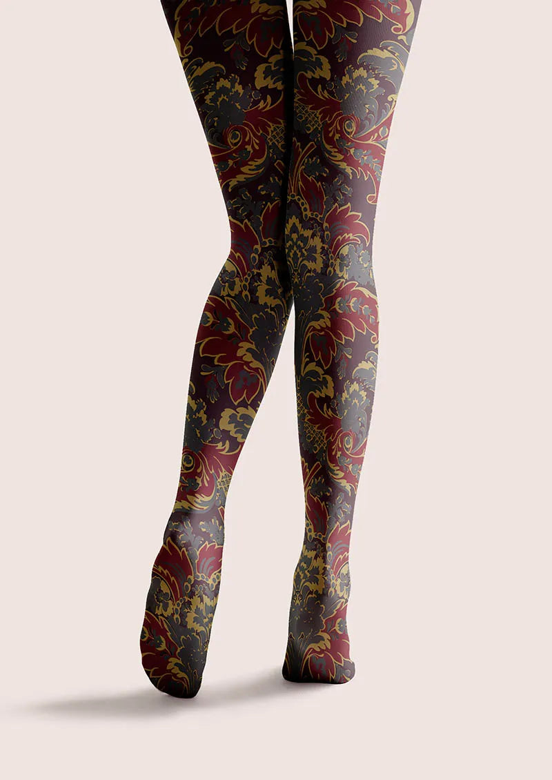 Viken Plan Baroque Bloom Golden Age Tights Hosiery Pantyhose