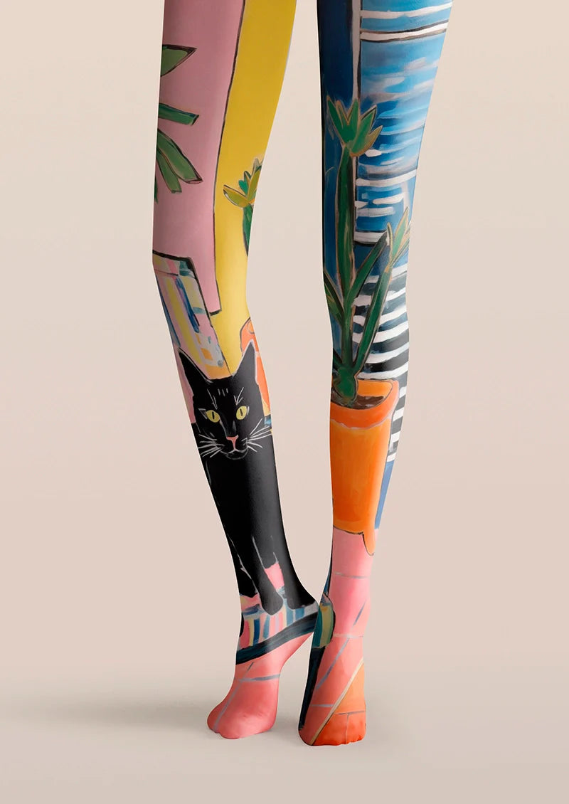 Viken Plan Cat of the Afternoon Tights Hosiery Pantyhose