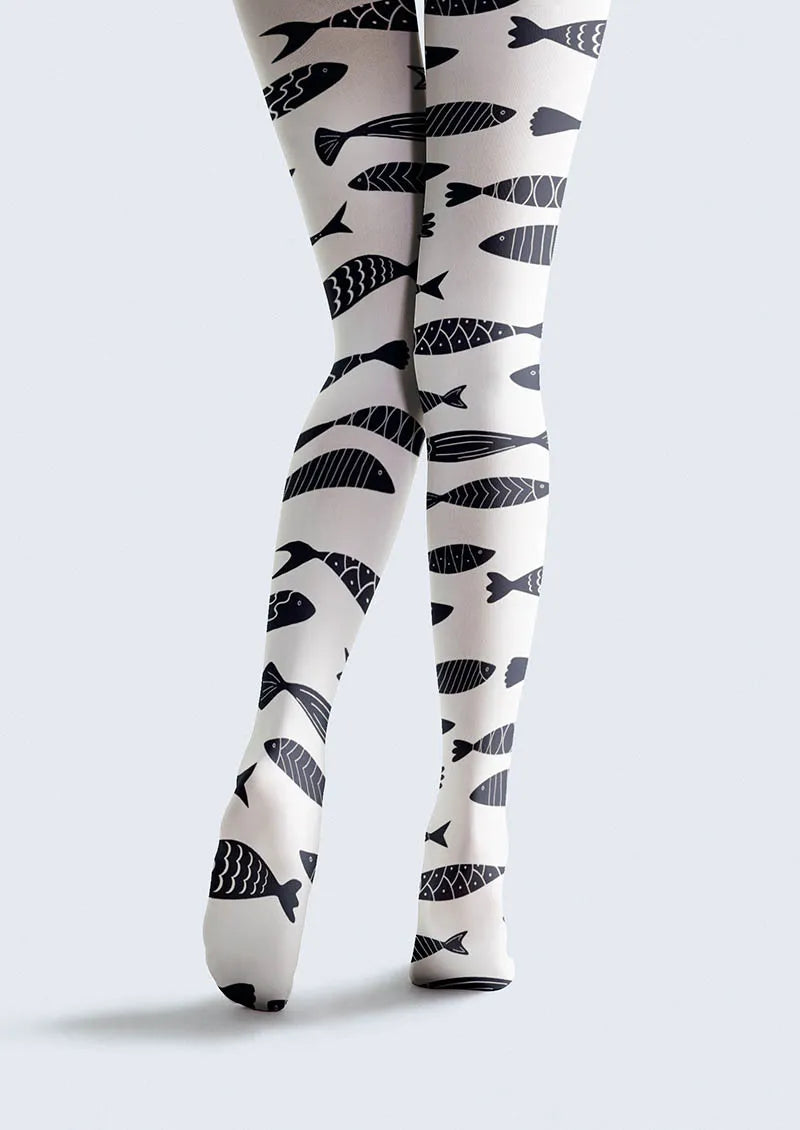 Viken Plan Fish Pattern Song Tights Hosiery Pantyhose