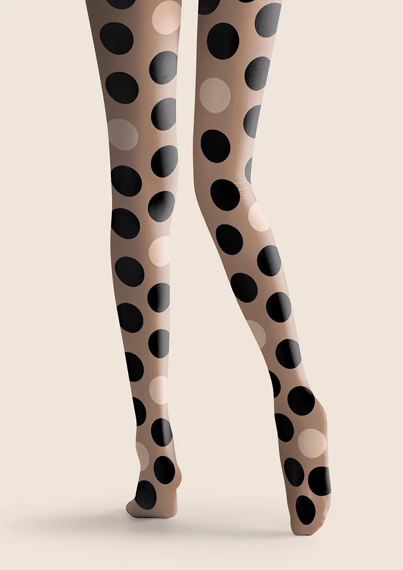 Viken Plan Bubble Tea Polka Dots Tights Hosiery Pantyhose