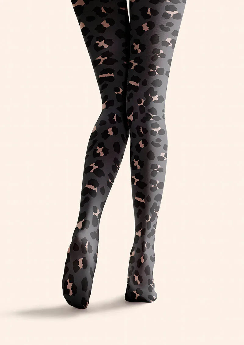 Viken Plan Midnight Leopard Tights Hosiery Pantyhose