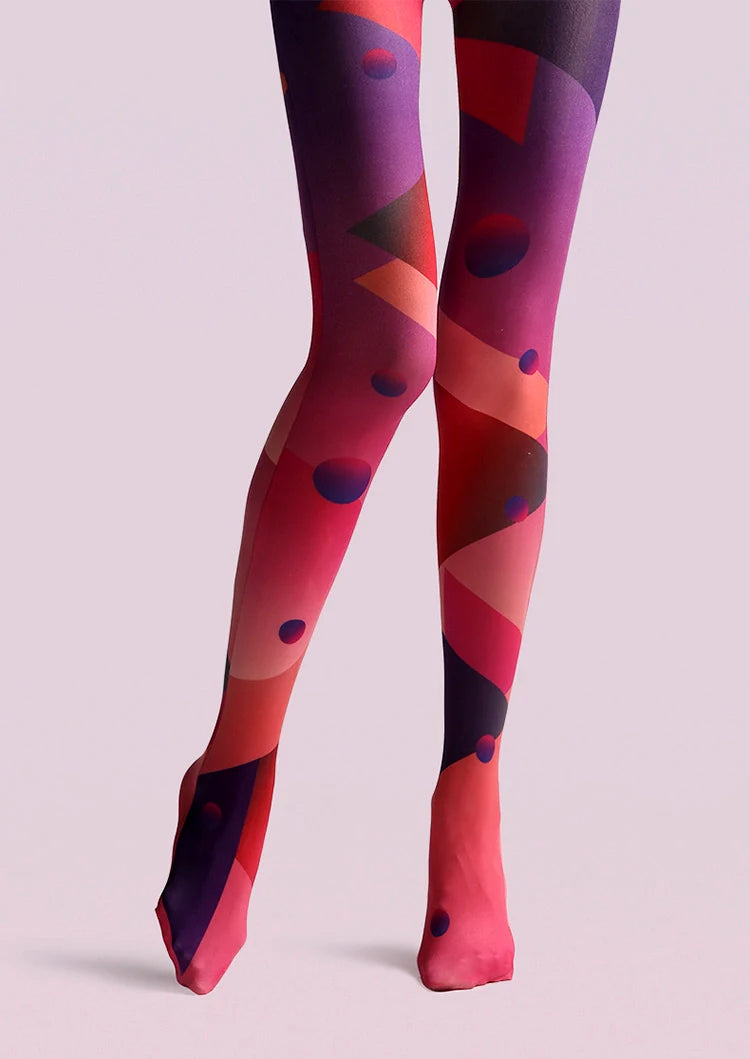 Viken Plan Cyberpunk Combustion Space  Print Tights Hosiery Pantyhose