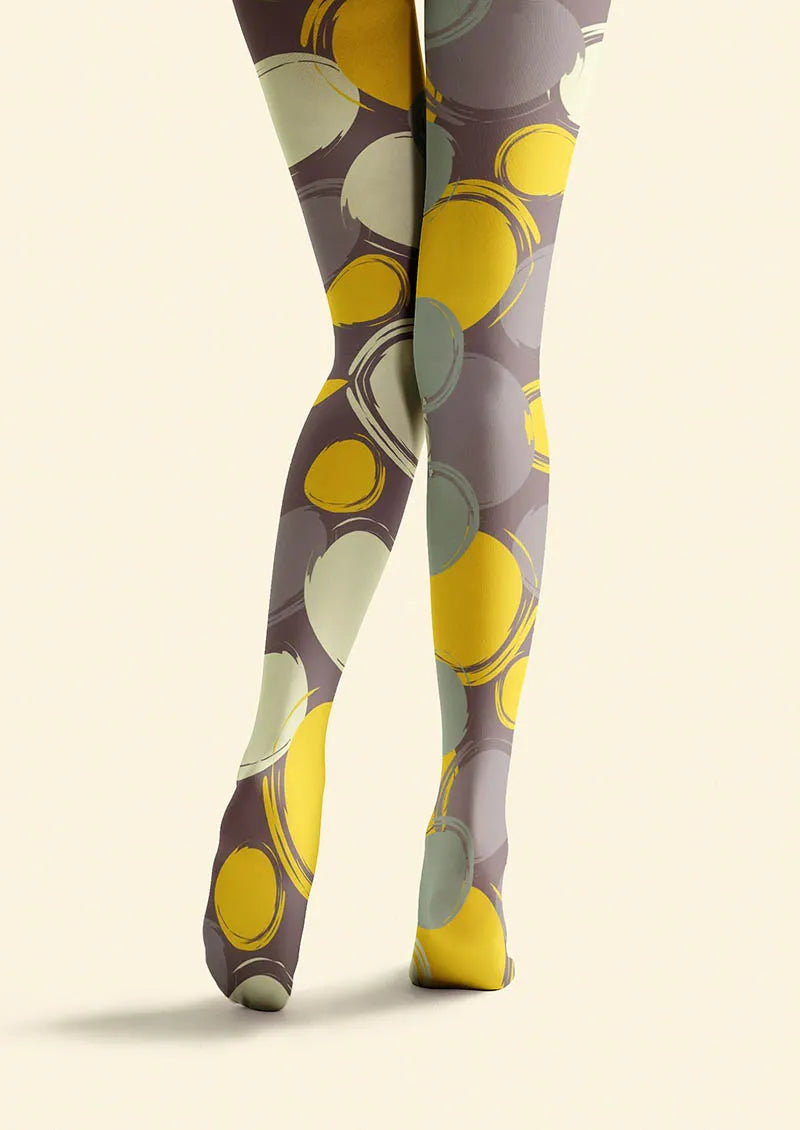 Viken Plan Retro Circles Tights Hosiery Pantyhose