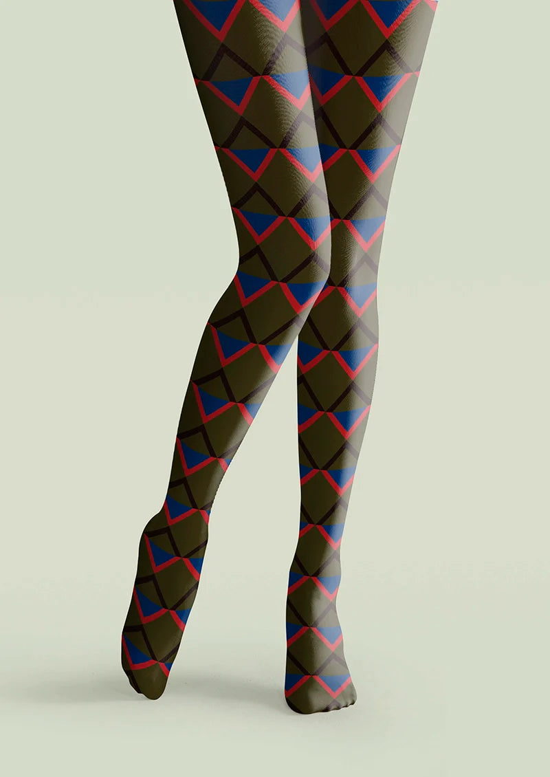 Viken Plan Inky Matrix Tights Hosiery Pantyhose