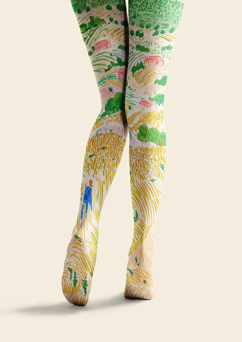 Viken Plan Pastoral Sketch Tights Hosiery Pantyhose
