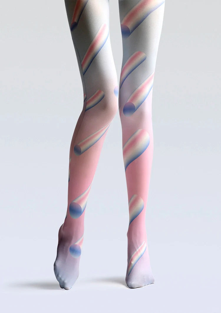 Viken Plan Cyberpunk Art Print Tights Futuristic Pantyhose/Tights [Cyber space]