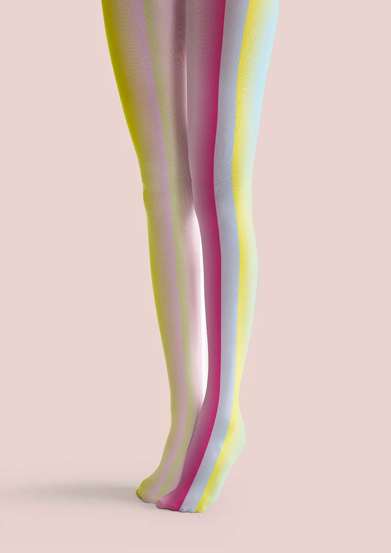 Viken Plan Rainbow Light stripes Tights Hosiery Pantyhose