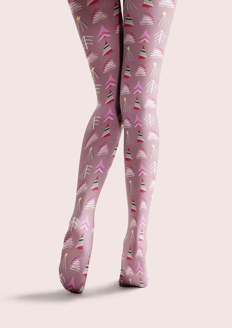 Viken Plan Christmas Fun Art Candy Sweetheart Tights Hosiery Pantyhose