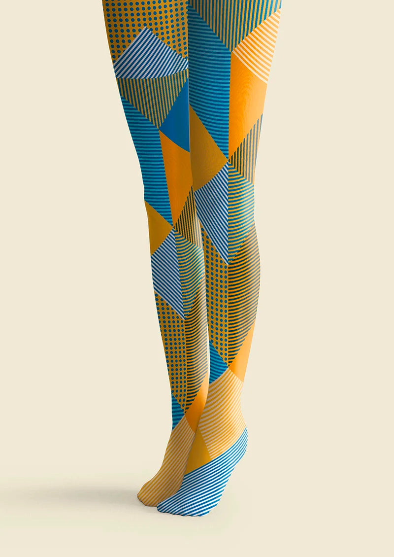 Viken Plan Lemon & Lakeside Tights Hosiery Pantyhose