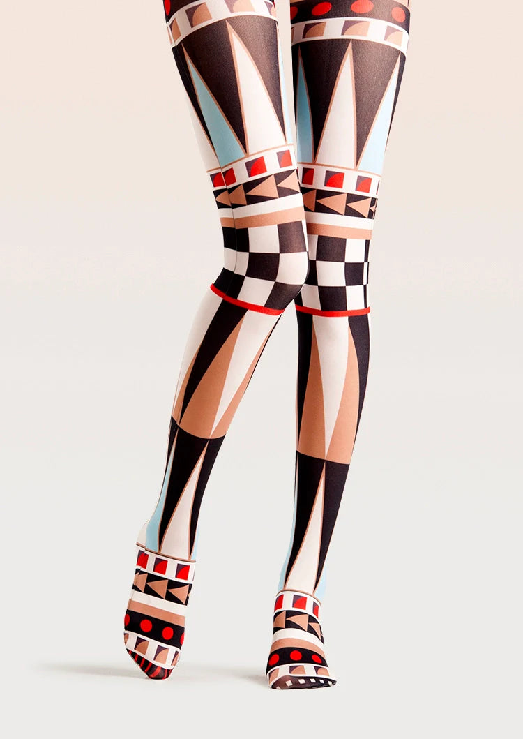 Viken Plan Gypsy Check Tights Hosiery Pantyhose