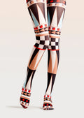 Viken Plan Gypsy Check Tights Hosiery Pantyhose