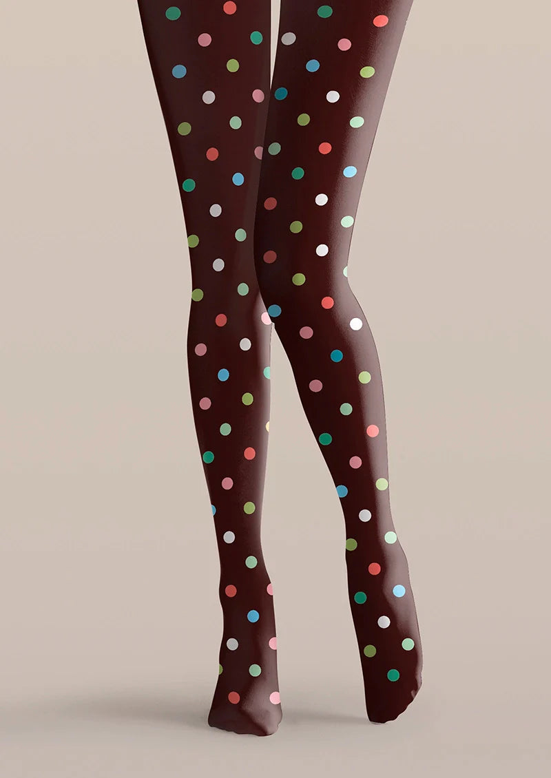 Viken Plan Colorful Polka Dots Tights Hosiery Pantyhose