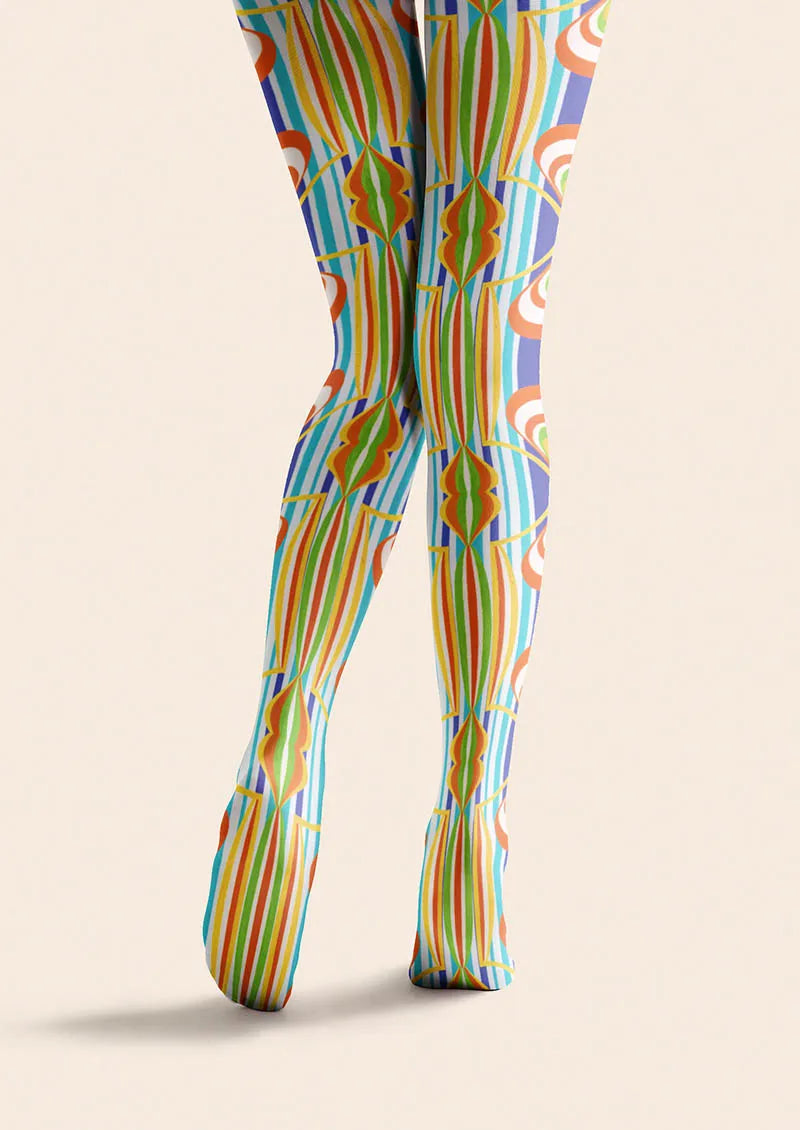 Viken Plan Broken Stripe Tights Hosiery Pantyhose