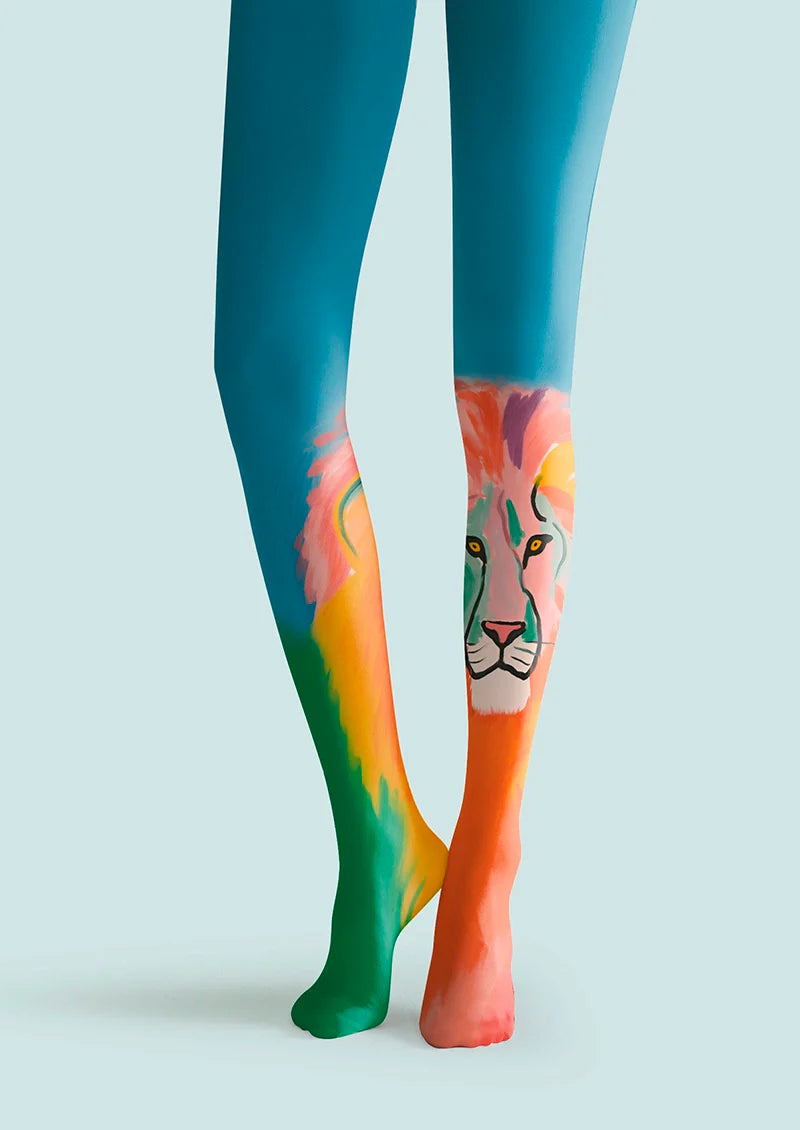 Viken Plan Colorful Lion Tights Hosiery Pantyhose