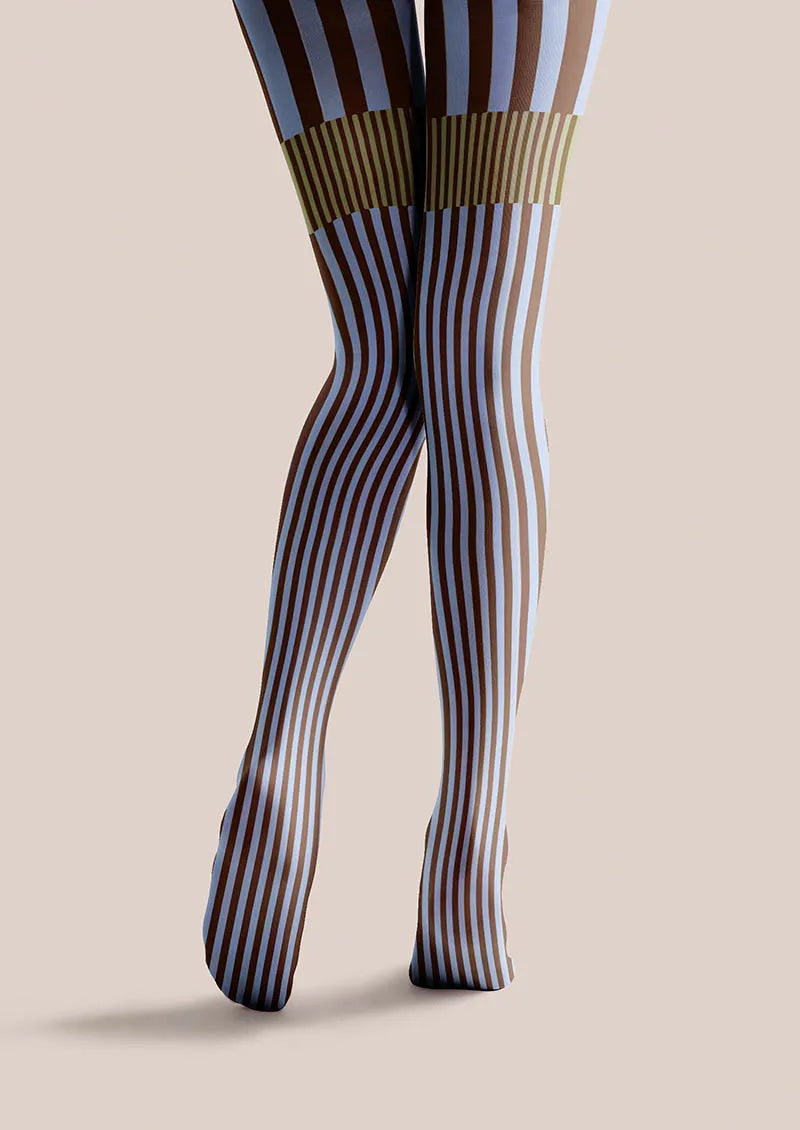 Viken Plan Geometric Art Retro Wave Tights Hosiery Pantyhose