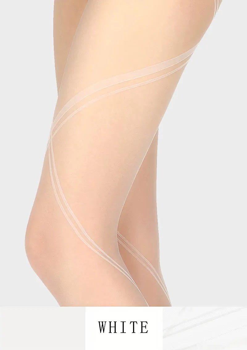 Viken Plan Black bandage stripes Tights Hosiery Pantyhose